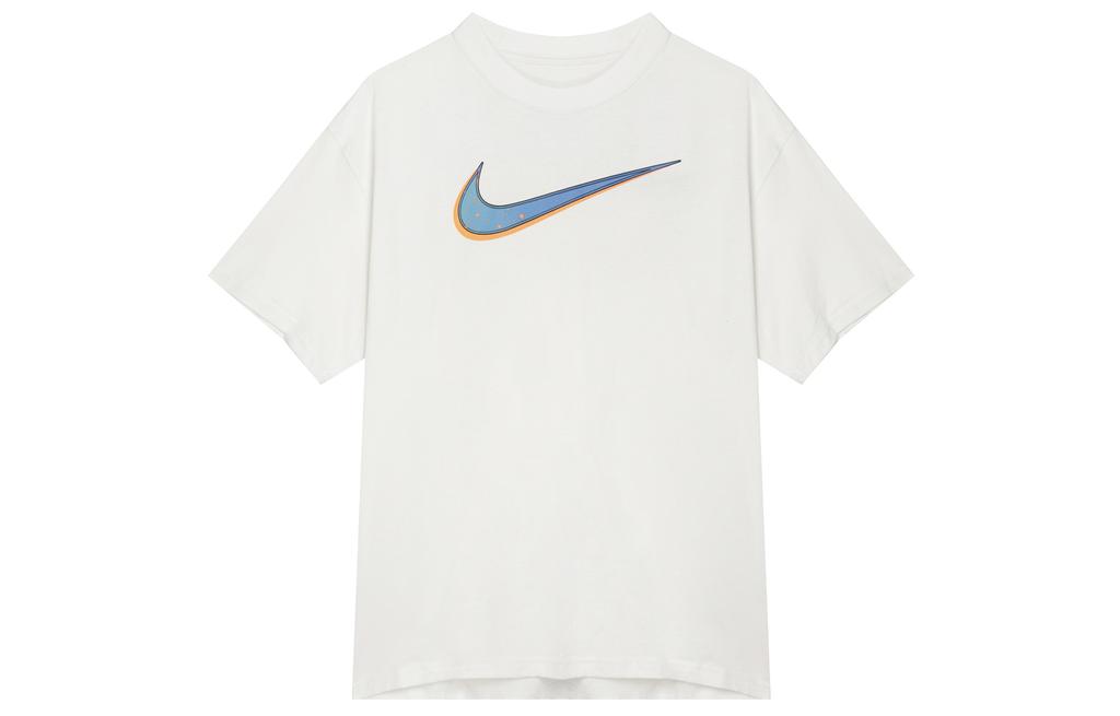 Nike T Shirts Men's White Crew Neck Moderate Straight Fit FV8407-121