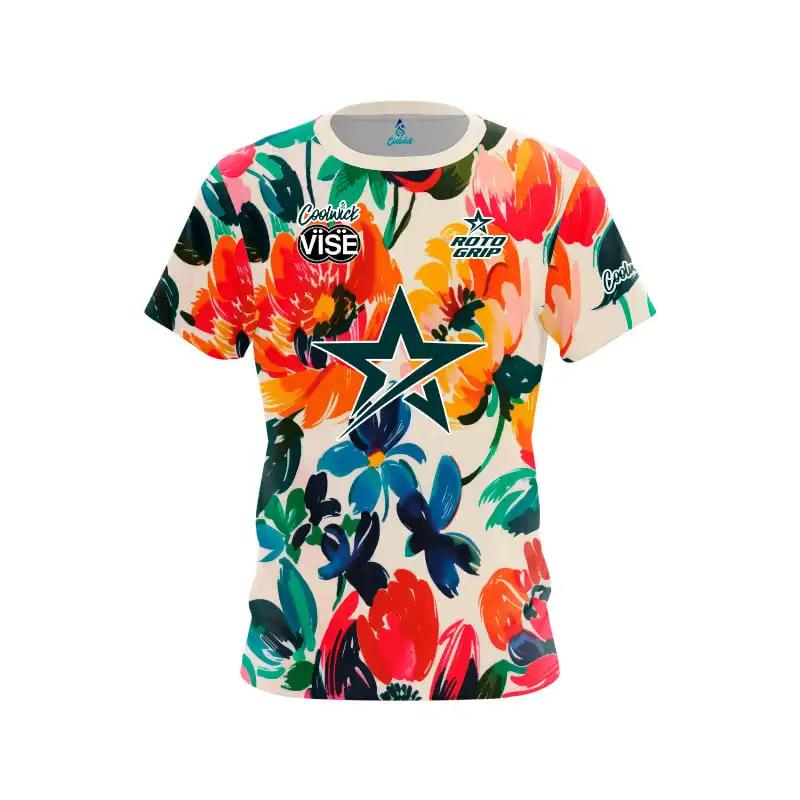 New Boys Roto Grip Leopard Red Lip Split Color Bowling Jersey Short Sleeve Performance Sports Tee Fan Casual Streetwear Tops