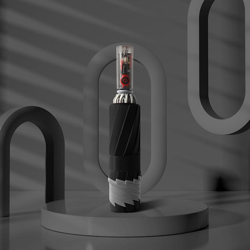 High End Ten Bone Automatic Reverse Sun and Rain Dual-purpose Folding Sun Umbrella for Sun Protection and Shading