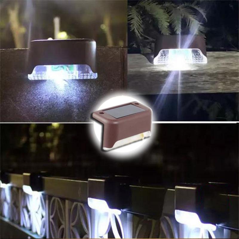 1/4/8Pack Solar Deck Lights Outdoor Step Lights Waterproof Led Solar Lights for Railing Stairs Step Fence Yard Patio and Pathway