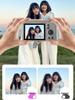 CCD Digital Camera with Dual Lenses - Retro Flip-Phone Style, Perfect for Students and Kids, Connects to Phone.