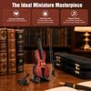 4pcs Wooden Wooden Miniature Cello With Stand Mini Musical Instrument  Office Decor