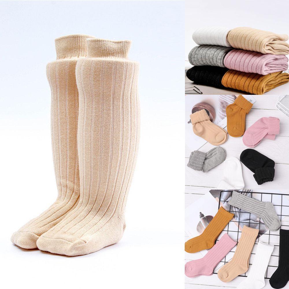 Baby Candy Colors Long Cotton Knee Socks Leg Warmer Children's Sockings Winter Warm