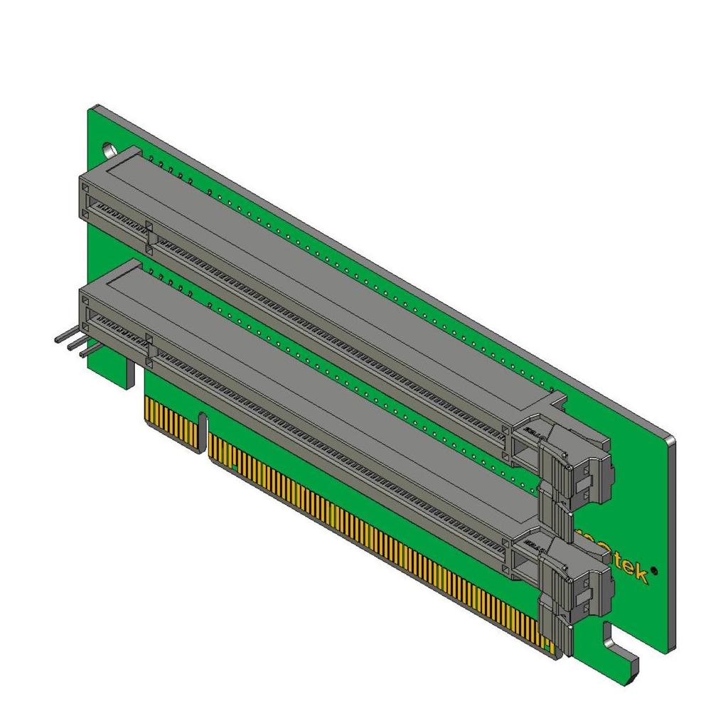 Riser-карта 10Gtek PCI-Express 16x, 2-слотовый R-образный адаптер-райзер под углом 270 градусов, карта для 2U-сервера E5 с двумя процессорами