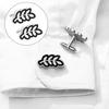 1 Pair Men Cufflinks Drum Shape Fade-Resistant Alloy Cufflinks Casual Formal Wear Banquet Attire Accessories