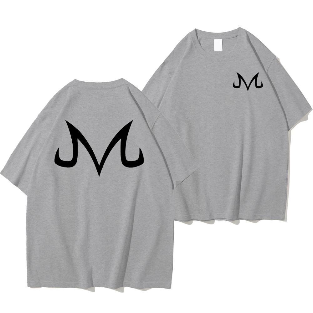 Japan Anime LOGO M Pattern Fashion Printed T-Shirts Men Loose Oversize Short Sleeves O-Neck Breathable Cotton Tees Summer Tshirt