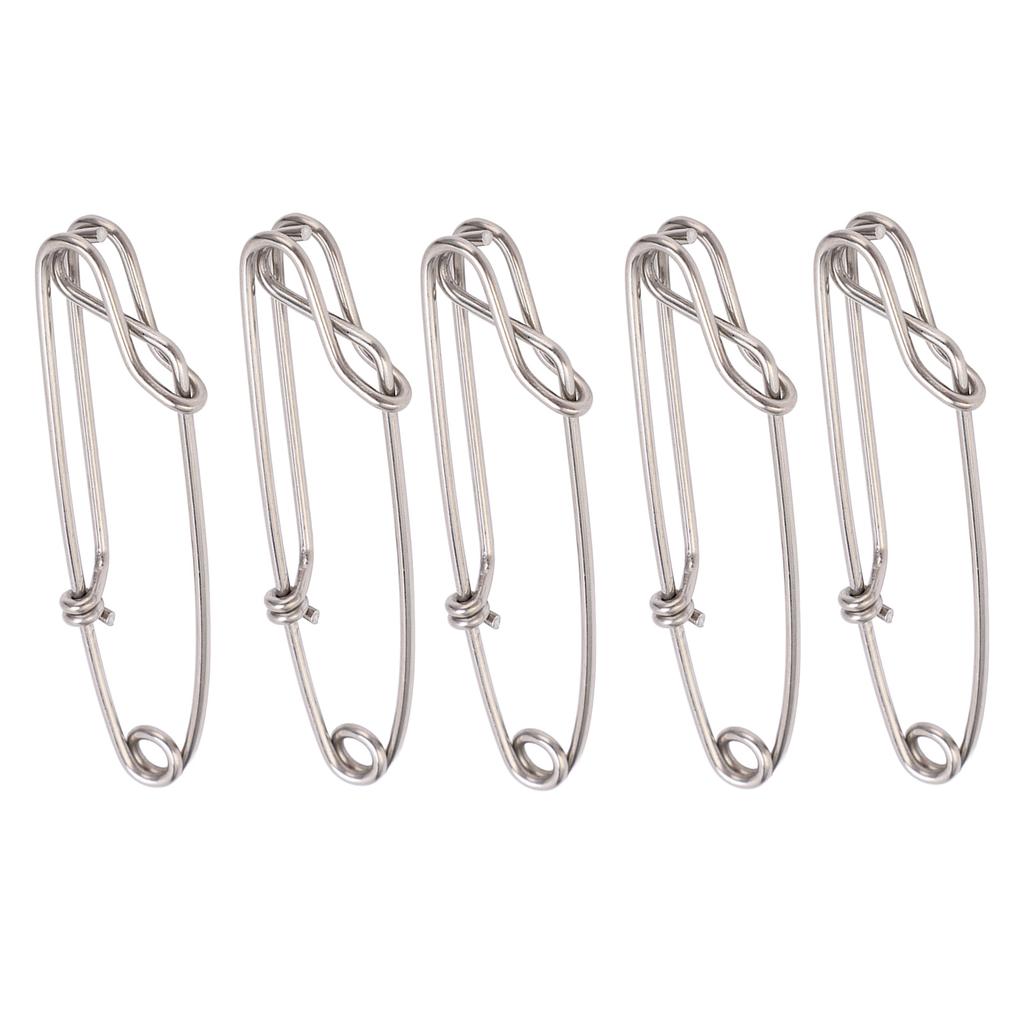 5 шт. набор зажимов для поплавковой лески с защелкой, устойчивый к коррозии, зажим для ловли тунца в океане 2,0x80 мм
