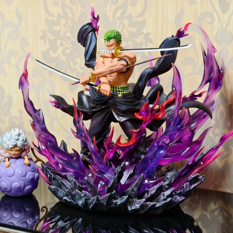One Piece 30см Они Гири Санториу Зоро Фигурки Аниме GK Изысканная ПВХ Статуя Коллекционная Модель Игрушка Декор для Рабочего Стола Подарок Мальчику