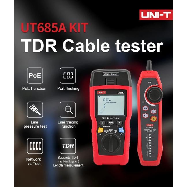 UNI-T TDR Cable Tester UT685A KIT Network Cable Locator Wire Tracker Detector LAN Tester for RJ45 RJ11 Line Finder