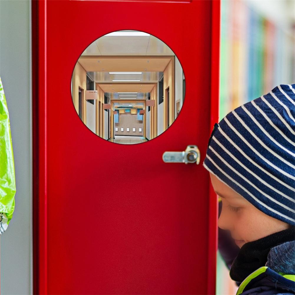 Easy Mounting School 5.9inch Round Mirror School Locker Mirror Frameless Design Protective Coating Smooth Edges