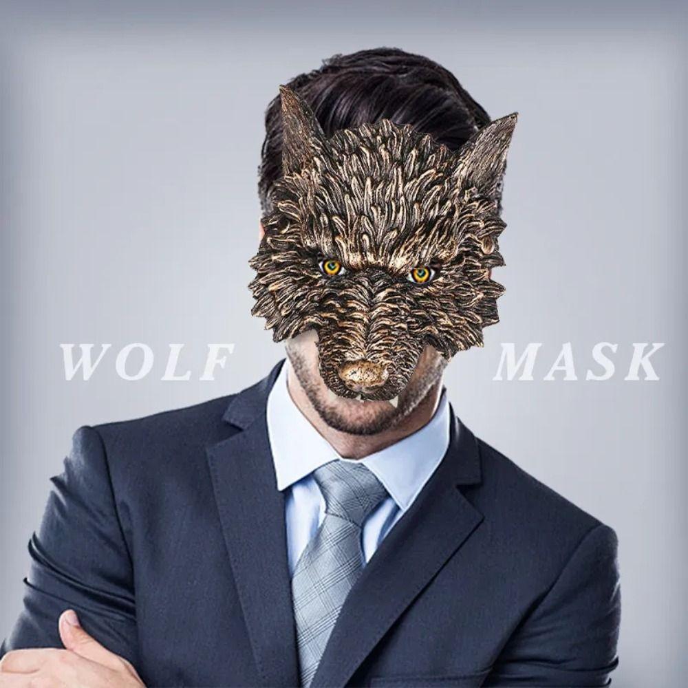 Eye Mask Halloween Wolf Mask RP Foam Animal Mask Nightclub Cosplay Prom Props  Masquerade