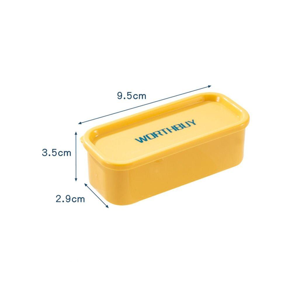 Mini Dental Floss Holder Portable Sundries Organizer Box Simple Cotton Swab Box Travel