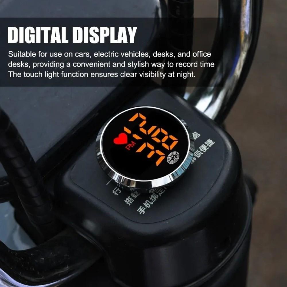 LED Time Display Car Dashboard Clock Mini Digital Clock Vehicle Supplies Stick-On Clock  Student