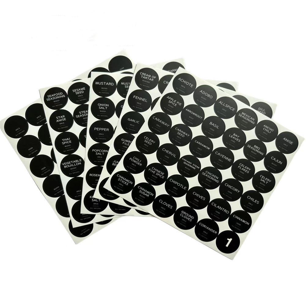 180 шт. 1,38 дюйма, этикетки для банок для специй с принтом, самоклеящаяся наклейка на бутылку приправы, баночки для специй