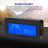 Мини ЖК-цифровой термометр для помещения/улицы с синей подсветкой для использования в автомобиле