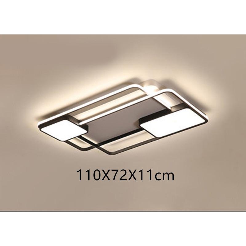 Акриловый накладной потолочный светильник с дистанционным управлением, светодиодный потолочный светильник для гостиной, современные простые прямоугольные светильники