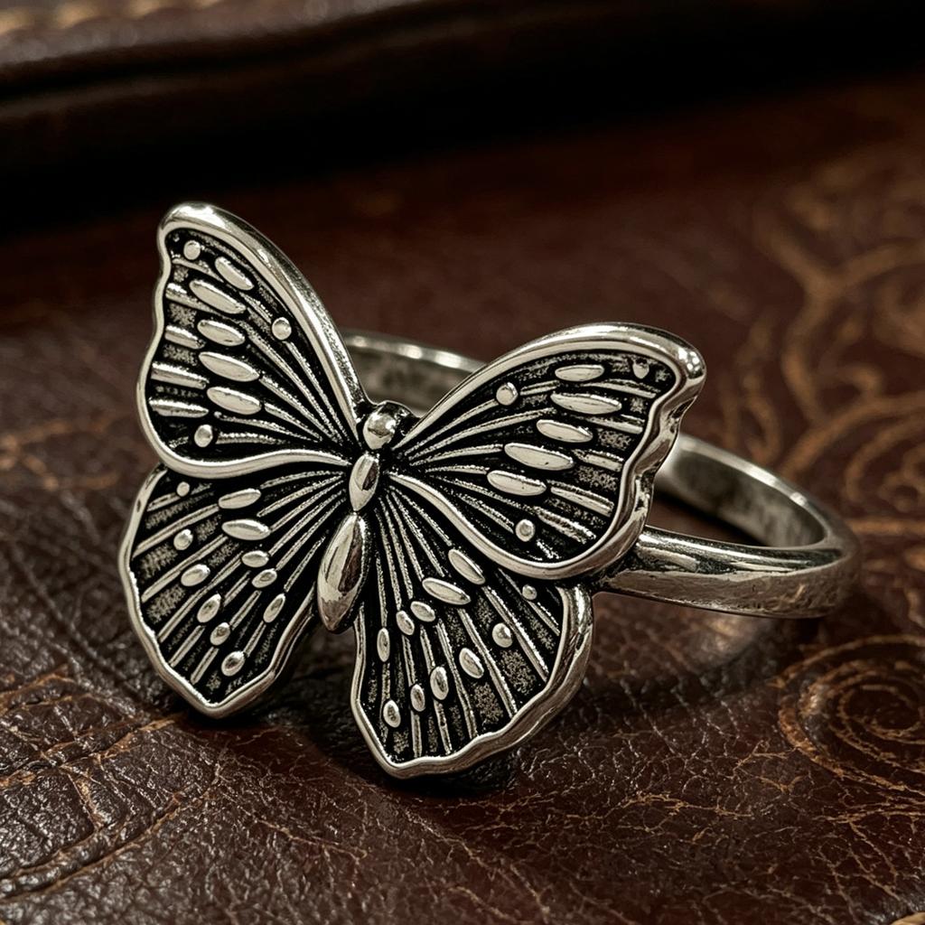 New women's butterfly-shaped ring for domestic sales Copper electroplated adjustable jewelry