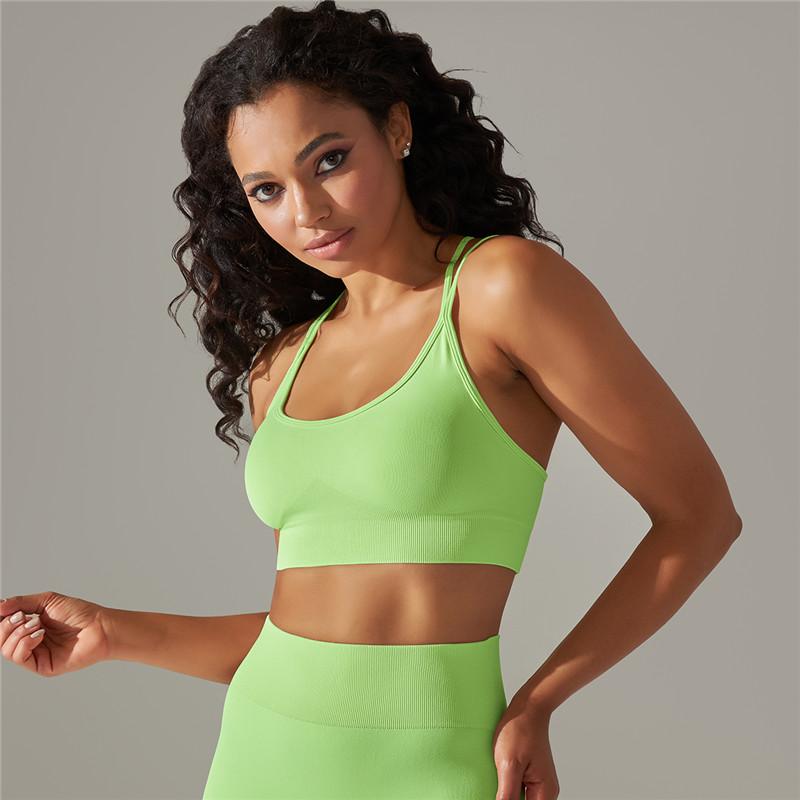Auroth Stretch Yoga Bra Women Seamless Sports Bra Gym Fitness Vest Push Up Running Underwear Top