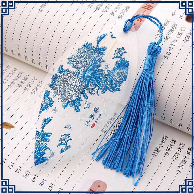 Ancient Chinese Landscape Painting Bookmark Beautiful Beautiful Leaf Vein Bookmark Gift To Classmates and Friends