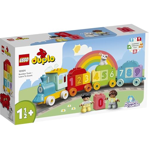 LEGO (LEGO) Первый поезд с цифрами Duplo, отличная игрушка для детей от 18 месяцев, 2 и 3 лет. Развивающие конструкторы для мальчиков и девочек. M