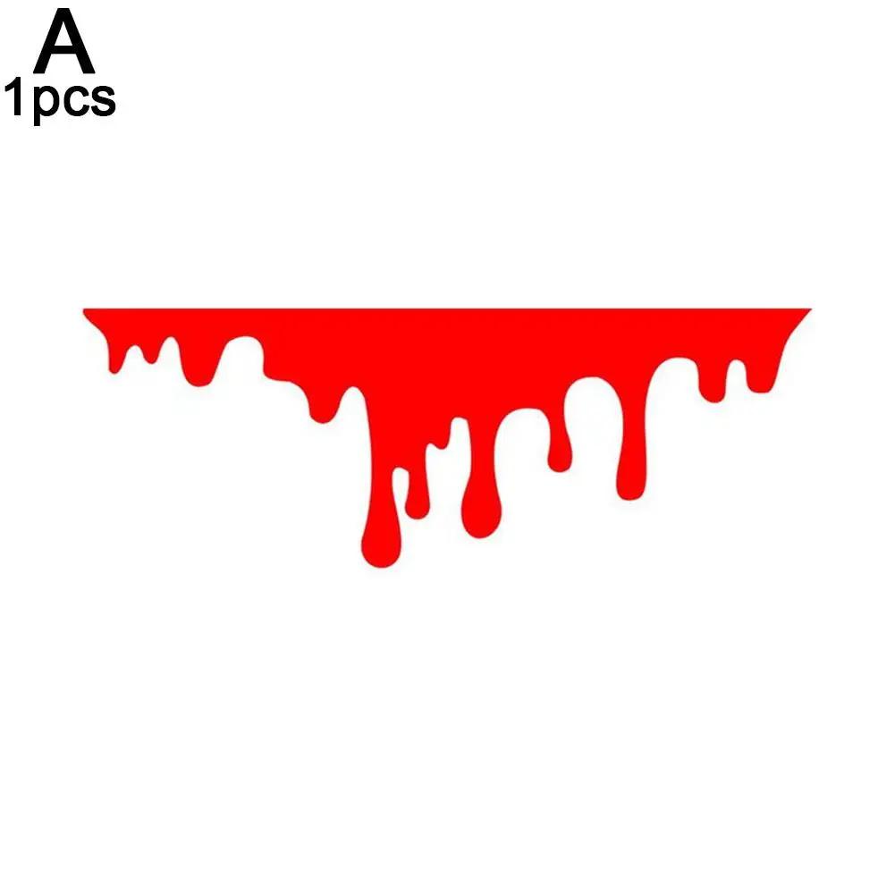 Red Blood Drips Stickers Auto Halloween Theme Styling Body Waterproof Tail Glass Decals Headlight Light Stickers Decorative F3N3