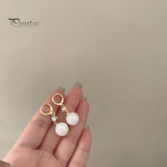 1 пара элегантных висячих серег во французском стиле из искусственного жемчуга, инкрустированные блестящими стразами, свадебные серьги с пряжкой, ювелирные аксессуары, подарок