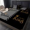 Комплект простыней на резинке с принтом Queen King Golden Crown Couple, 1 простыня на резинке + 2 наволочки, чехол для матраса, мягкий дышащий комплект постельного белья