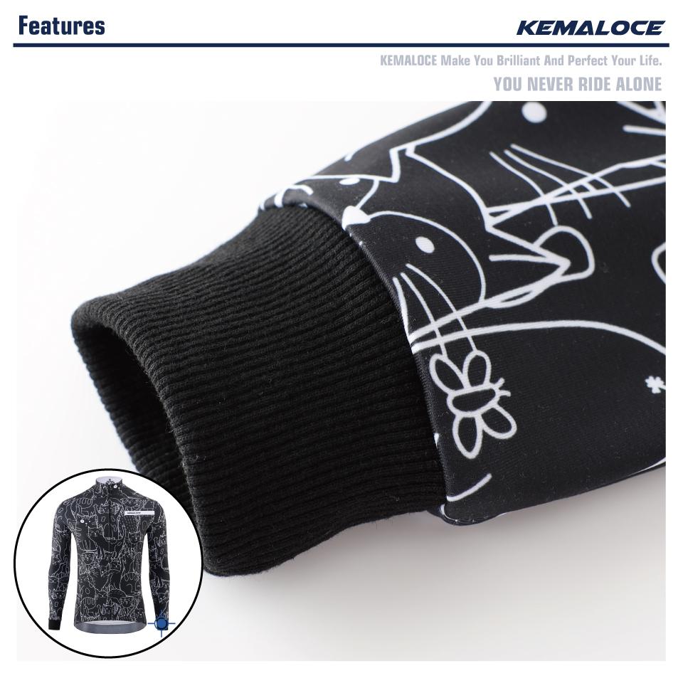 KEMALOCE Зимние велосипедные куртки мужские флисовые с длинными рукавами из черной и белой термоткани