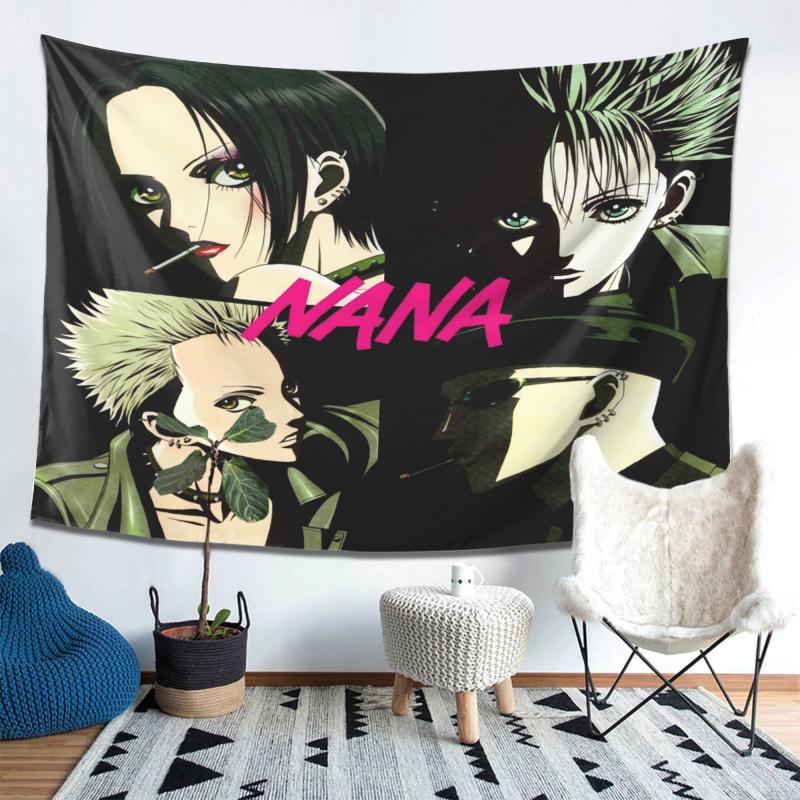VIKAMA Nana Cartoon Tapestry Retro Punk Style anime Animation Atmosphere Sense ins Style Room Decoration Home Decoration