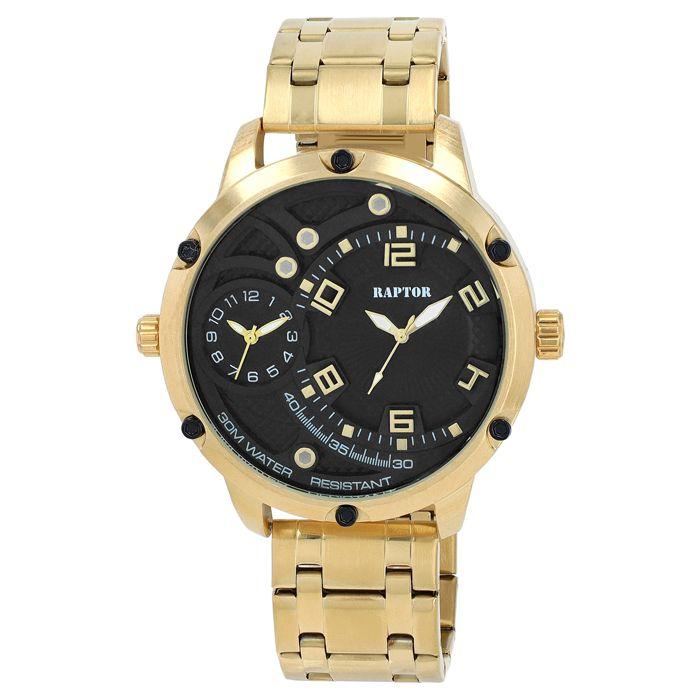 Montre homme - Raptor - Bracelet acier inoxydable - Mouvement quartz - Argenté