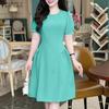 Women Casual Round Neck Summer Short Sleeve Dress