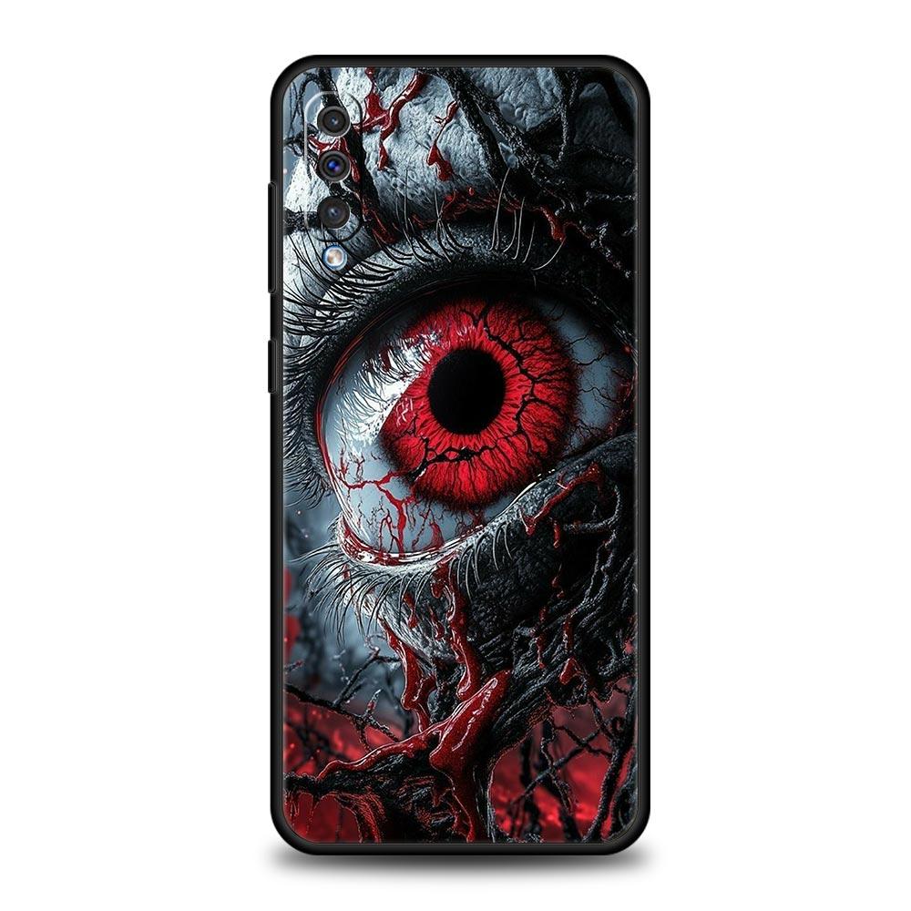 Spooky Scary Red Eye Phone Case for Samsung Galaxy A56 A36 A26 A16 A34 A24 A42 A22 A20 A12 A40 A30 A10 5G Soft TPU Cover Shell