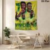 Vinicius Jr. King  Wall Hanging Printed Fabric Blanket Decorative Tapestries for Bedroom Living Room Home Decor