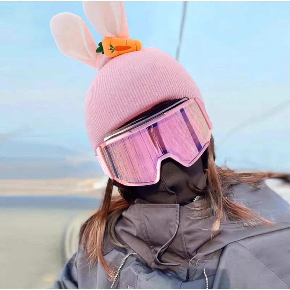 Ski Helmet Hat Cover Cute Cartoon Cat Ears Baby Same Single and Double Board Battery Helmet Cover Unisex