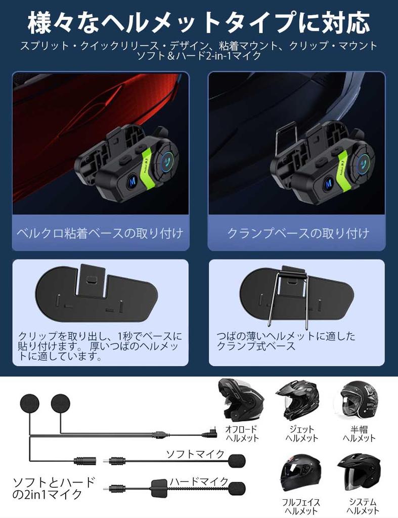 2024 & 2-е поколение, Мотоцикл, Интерком, Bluetooth 5.3, Шлем, Динамик, Качество звука HIFI, IPX7