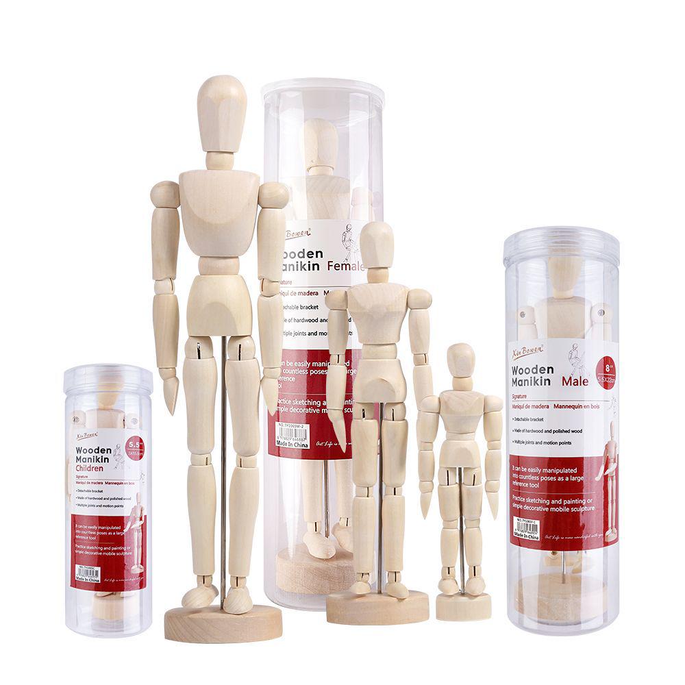 Подвижные деревянные куклы для рисования и живописи - Мужские и женские модели