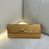 Роскошная плетёная вечерняя сумка-клатч из матовой кожи с замком-защёлкой - Сумка-багет высокого класса для женщин