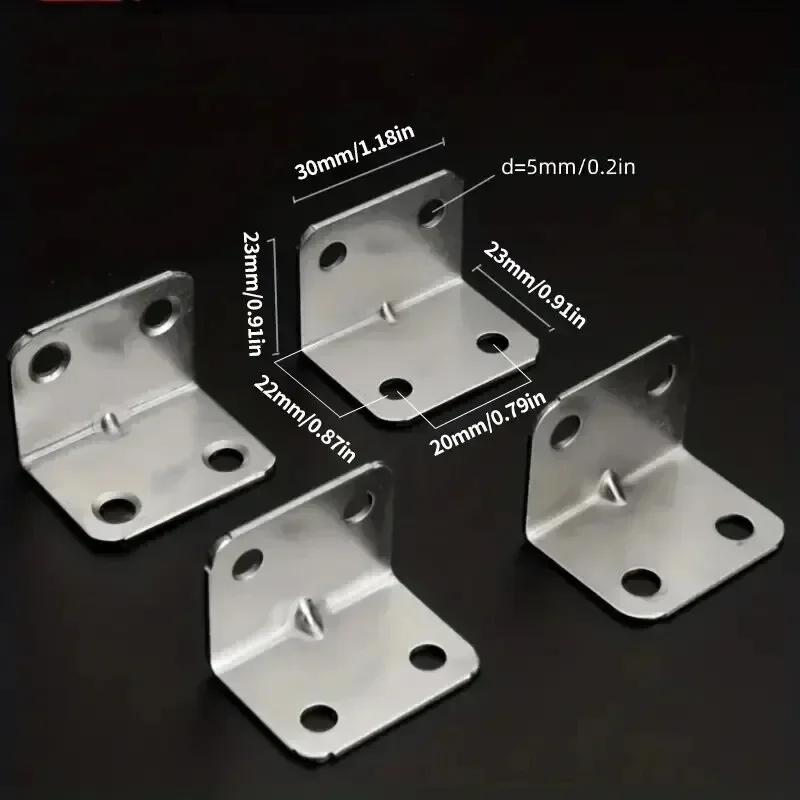 20pcs 90 Degree Angle Iron Bracket Corner Connector for Wood Furniture Tables Cabinets Wardrobes Heavy Duty Fixed Support