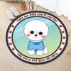 Милый щенок круглый ковер компьютерный стул коврик подвесная корзина коврик принт мультяшный детский ползающий ковер украшение спальни