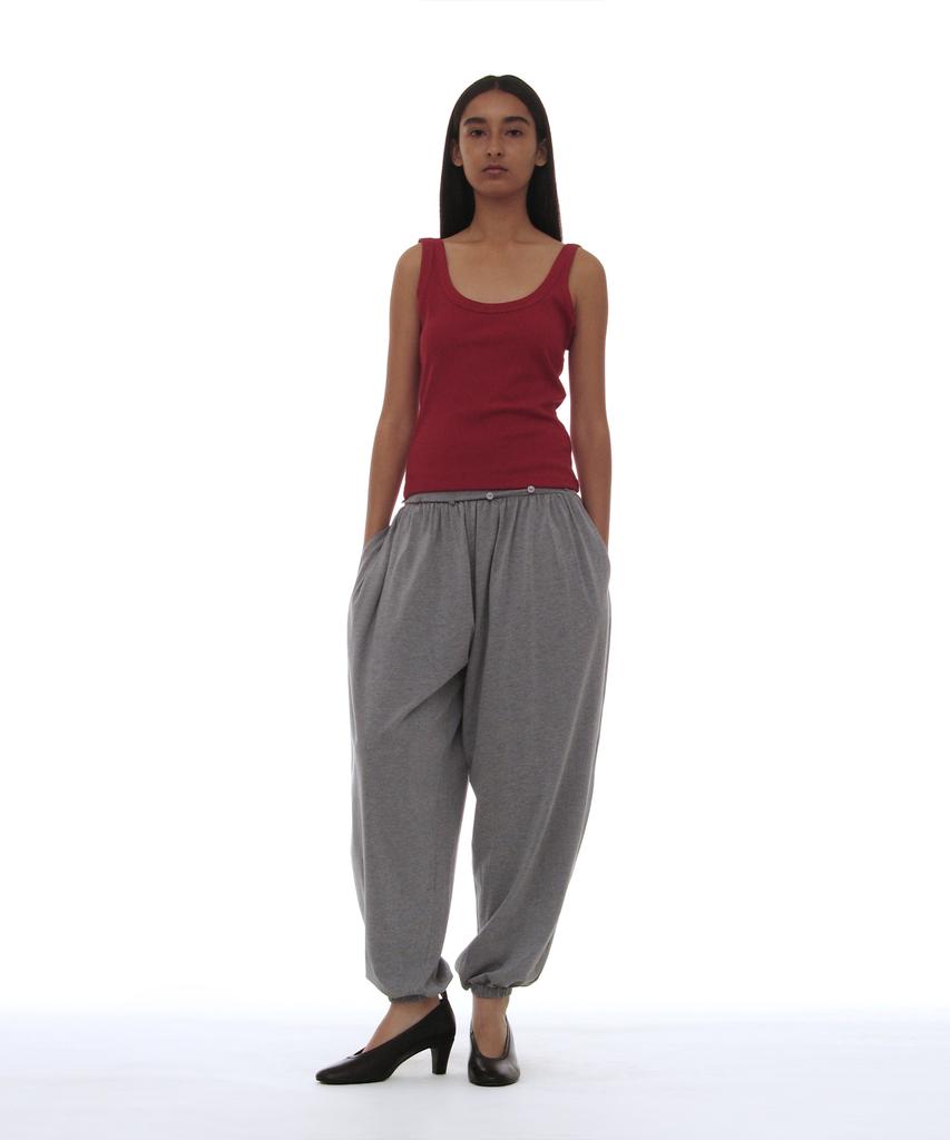 PARTIMENTO WOMEN Pwc Curtain Skirt Layered Harem Pants_Melange