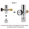 Мини-регулятор CO2 2-в-1, регулятор давления 0-60 PSI для приготовления газированной воды, домашнего пива, баллончик CO2 для карбонизации
