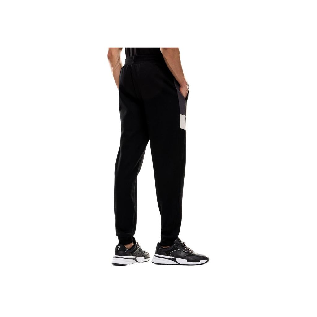 Emporio Armani EA7 Эластичная талия Принт с буквами Хлопок Длинные спортивные штаны Мужские брюки Черный 7M000281-AF12660-UC001