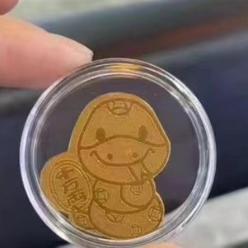 2mg Gold-Plated Wealth-Attracting Mobile Phone Sticker with Adhesive Backing