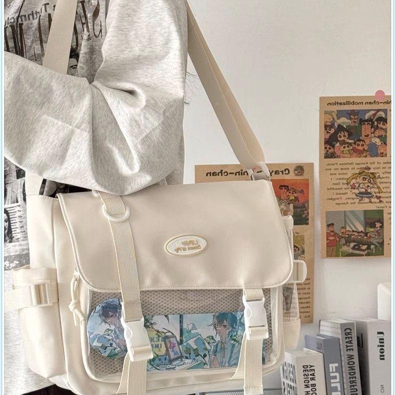 Японская высококачественная легкая сумка через плечо Y2k Ulzzang Ita Bag Преппи Стиль Большая вместимость Сумка-мессенджер 10 см Сумка для кукол