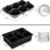 1PC 8Grids Silicone Ice Cube Molds Spherical Ice Cube Molds Ice Cream Ice Cube Making Machine Reusable Whiskey Ice Cube Molds