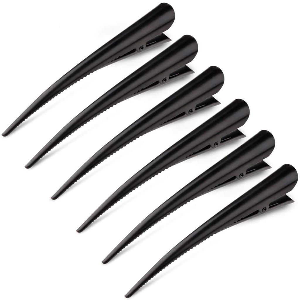 Black Metal Duckbill Shape Hair Clip Hairdressing Styling Tool Horn Clip Crocodile Clip