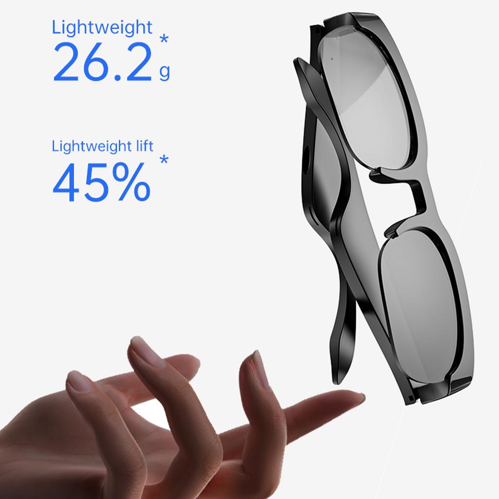 BT Smart Audio Glasses Real-Time 150+ Language Translation Bone-Conduction Music Glasses Built-in Speakers Voice Control