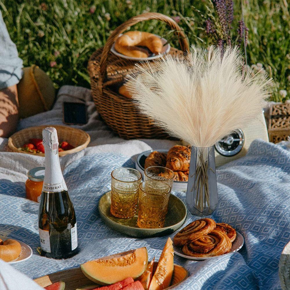 10PCS/Set 55CM Fluffy Pampas Grass DIY Fake Plant Reed Simple Artificial Plants  Wedding Party