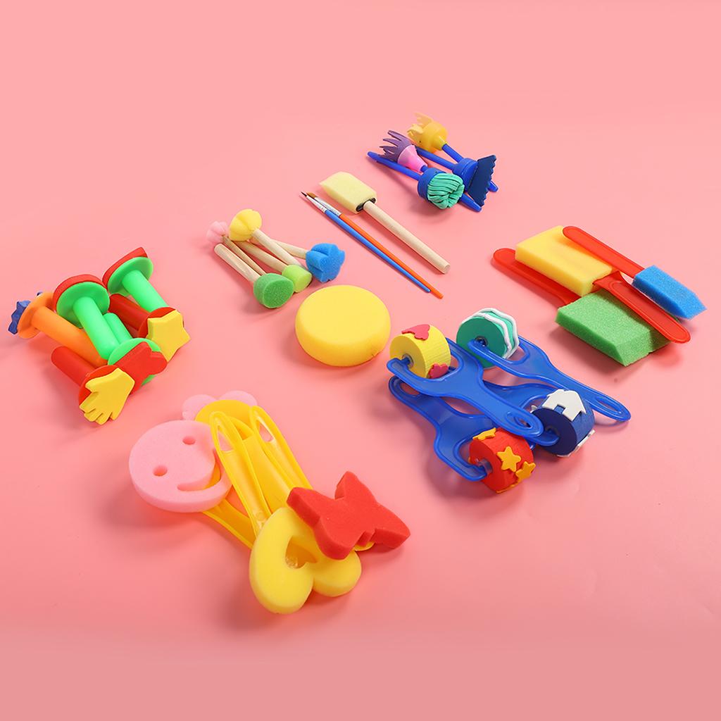 30 шт. Губка штамп дети живопись DIY пенопластовые кисти художественные ремесла инструменты для рисования для детей раннего возраста