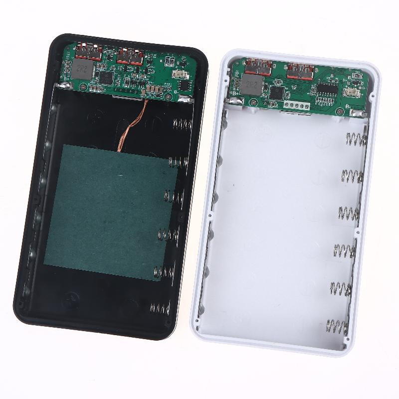 1 шт. Двойной USB Type-C Зарядный корпус 6*18650 Power Bank Держатель батарейного отсека с походными фонарями для телефона Кейсы для батарей 18650